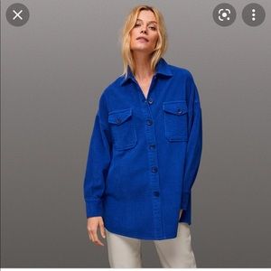 Anthropologie Avec Les Filles Anthropologie Blue Corduroy Shirt Jacket Shacket